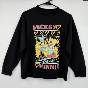 Vintage 80's Walt Disney Co Mickey & Minnie Mouse Sweatshirt Large Made in‎ USA